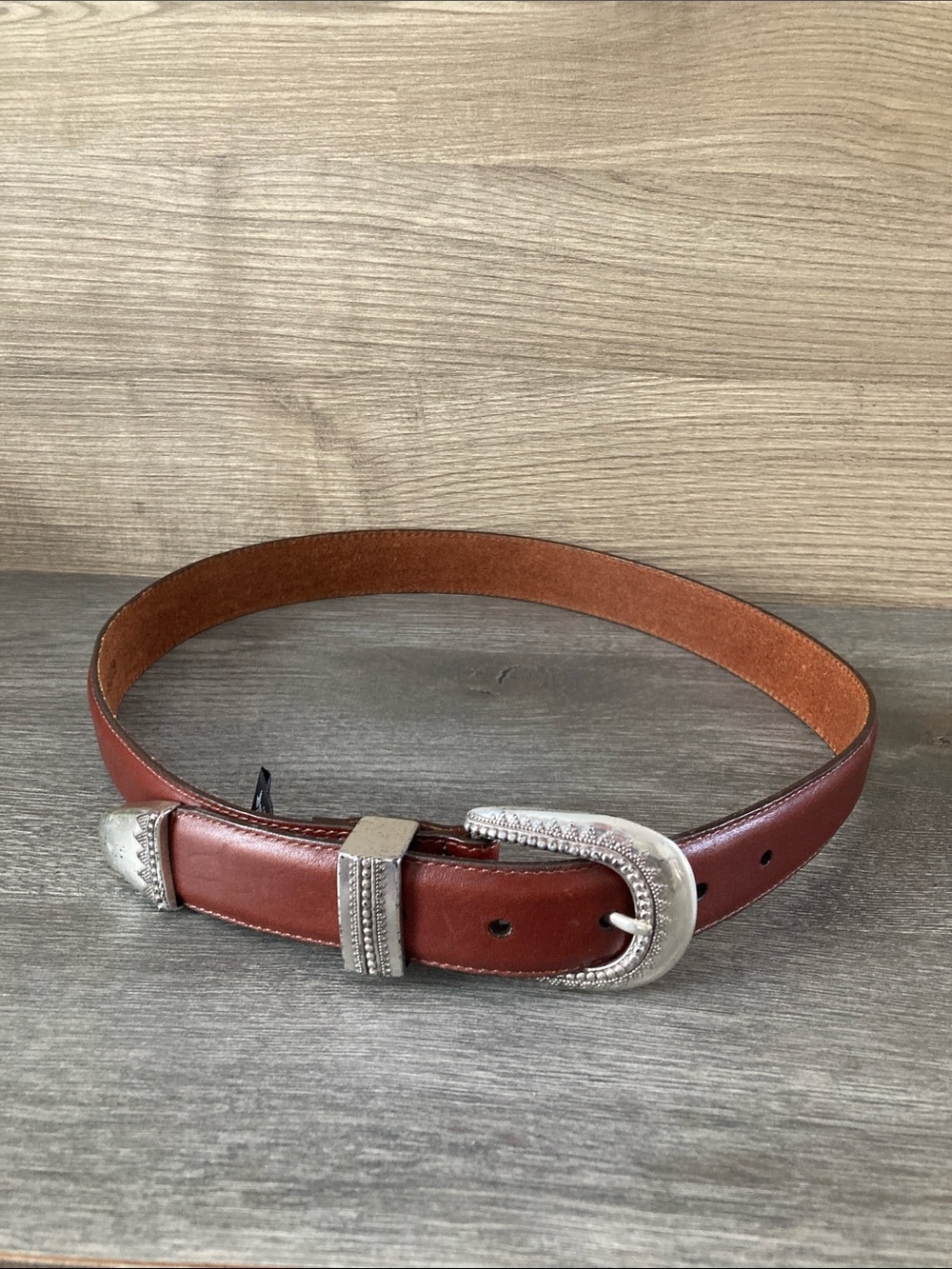 Women’s Brighton Leather Brown Belt Size Medium